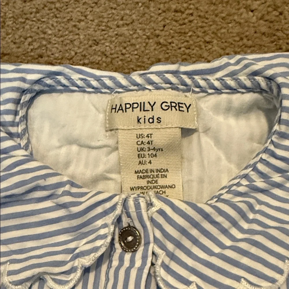 Blue Striped Girl’s Casual Dress